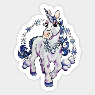 Frozen Unicorn Sticker